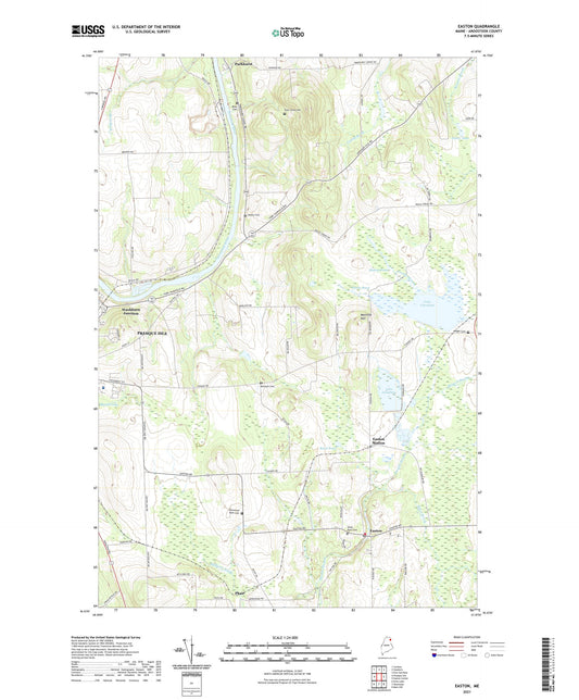 Easton Maine US Topo Map Image