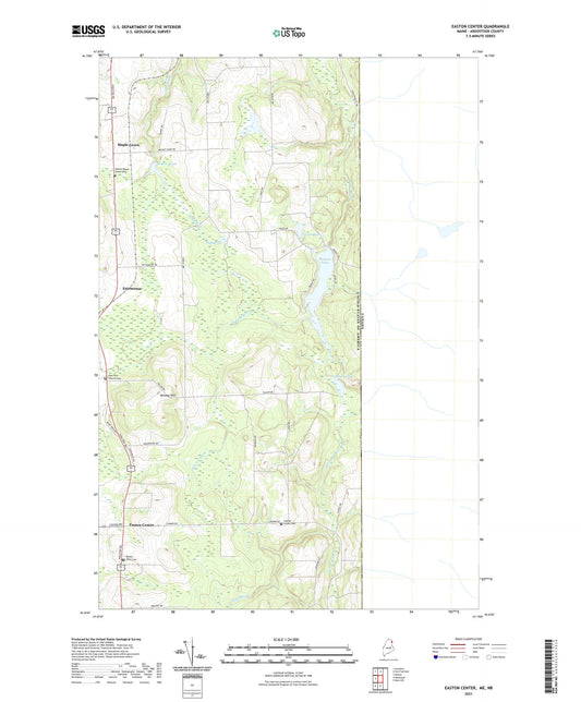 Easton Center Maine US Topo Map Image