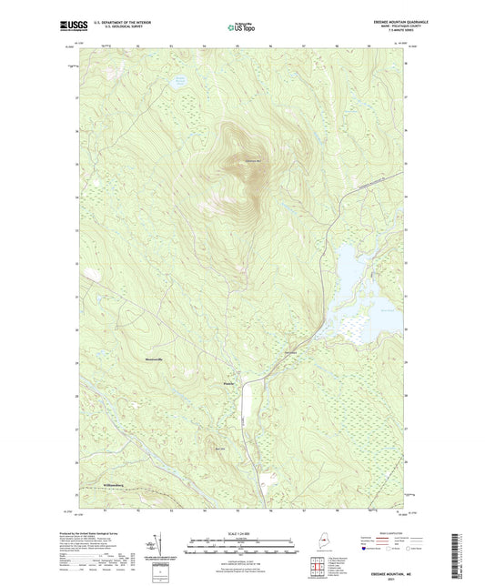 Ebeemee Mountain Maine US Topo Map Image