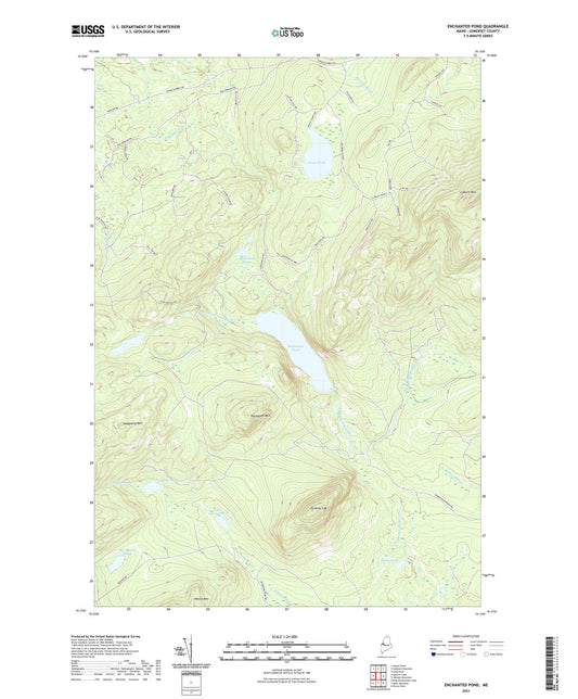 Enchanted Pond Maine US Topo Map Image