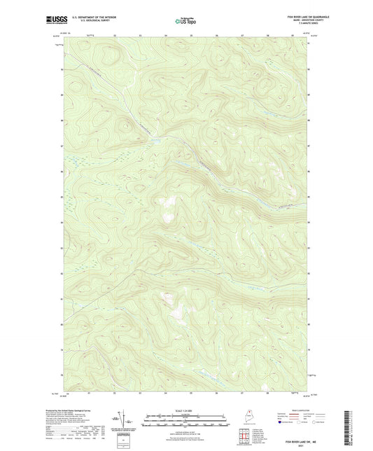 Fish River Lake SW Maine US Topo Map Image
