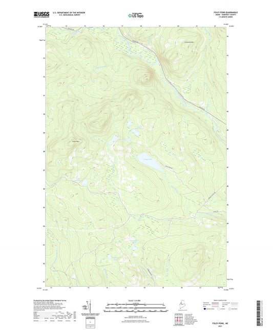 Foley Pond Maine US Topo Map Image