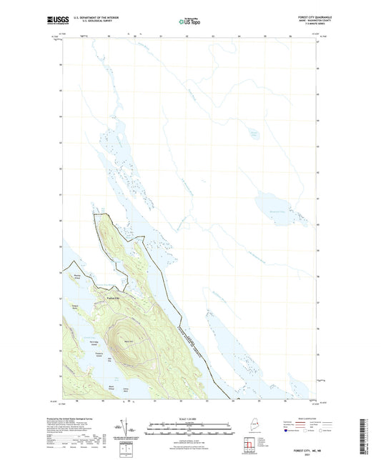 Forest City Maine US Topo Map Image