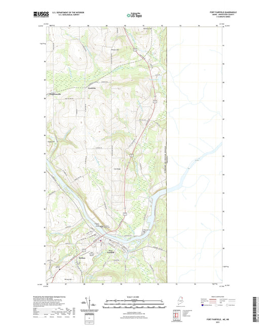 Fort Fairfield Maine US Topo Map Image