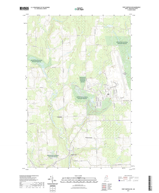 Fort Fairfield NW Maine US Topo Map Image