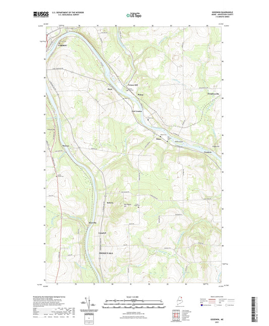 Goodwin Maine US Topo Map Image