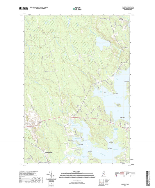 Hancock Maine US Topo Map Image