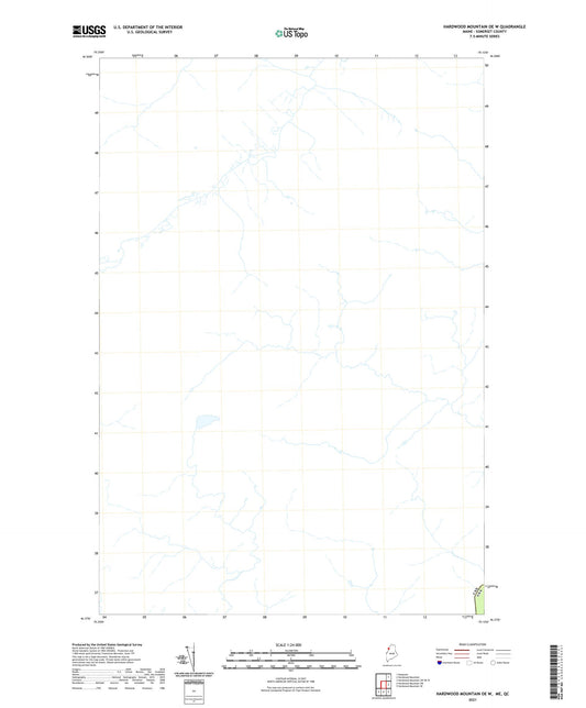 Hardwood Mountain OE W Maine US Topo Map Image