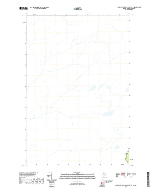 Hardwood Mountain SW OE W Maine US Topo Map Image