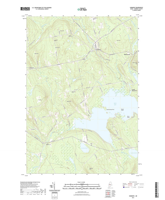 Harmony Maine US Topo Map Image