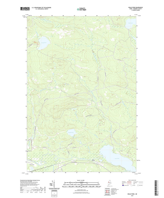 Heald Pond Maine US Topo Map Image