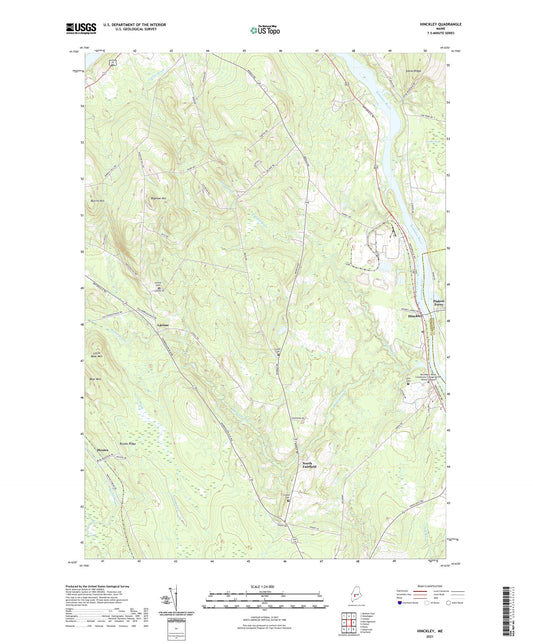 Hinckley Maine US Topo Map Image