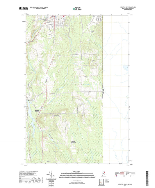 Houlton South Maine US Topo Map Image