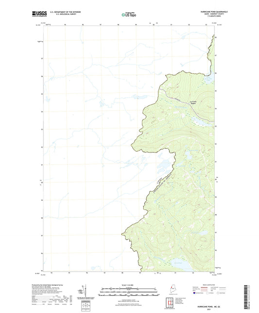 Hurricane Pond Maine US Topo Map Image