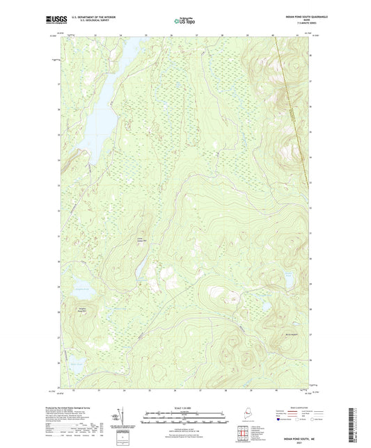 Indian Pond South Maine US Topo Map Image