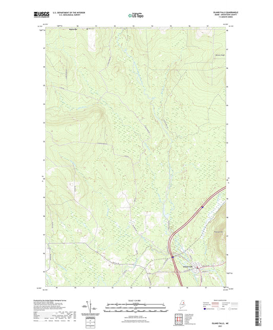 Island Falls Maine US Topo Map Image