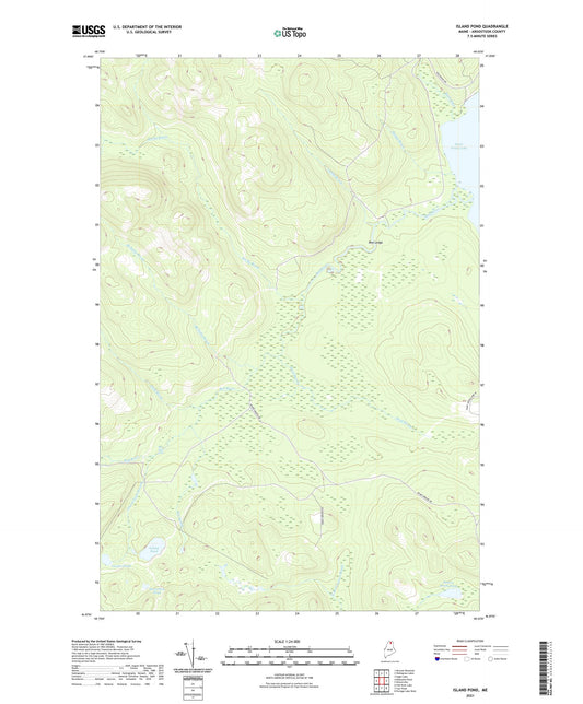 Island Pond Maine US Topo Map Image