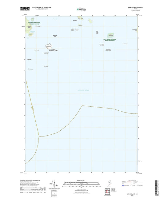 Johns Island Maine US Topo Map Image
