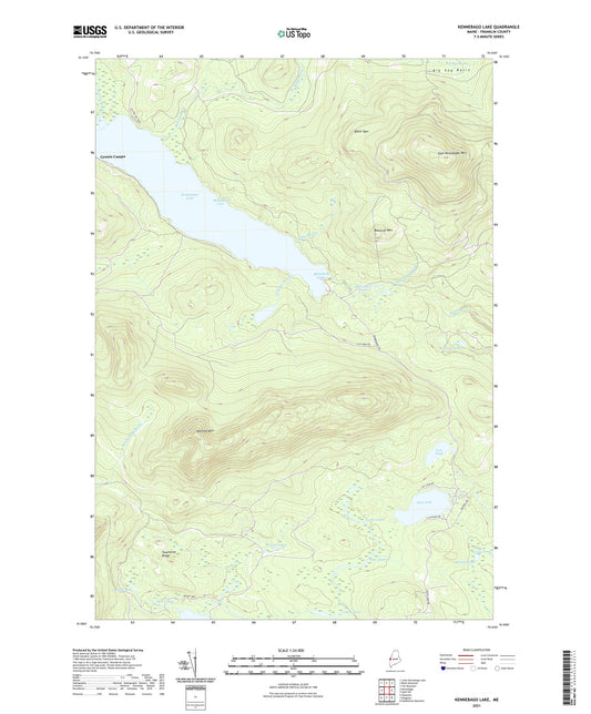 Kennebago Lake Maine US Topo Map Image