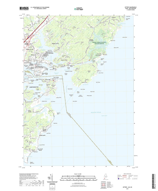 Kittery Maine US Topo Map Image