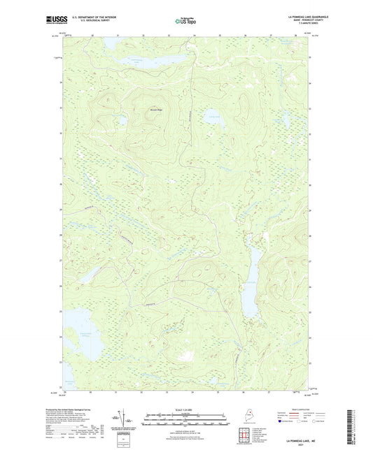 La Pomkeag Lake Maine US Topo Map Image