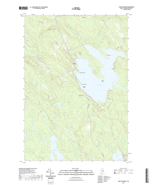 Lake Cathance Maine US Topo Map Image