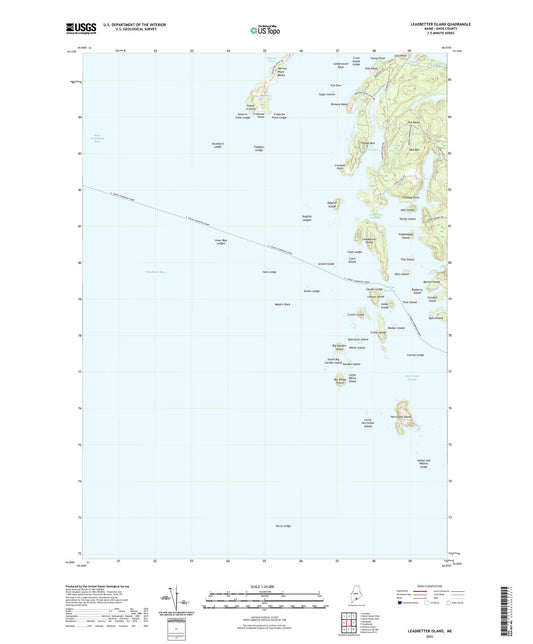 Leadbetter Island Maine US Topo Map Image