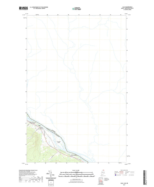 Lille Maine US Topo Map Image