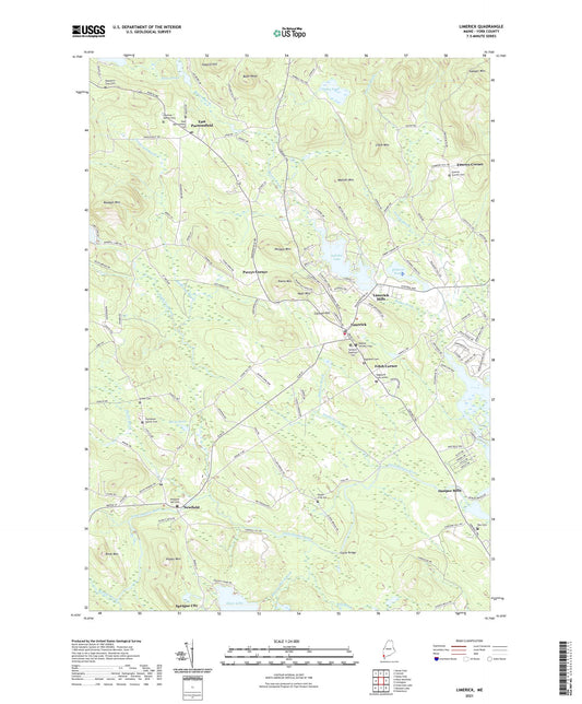Limerick Maine US Topo Map Image