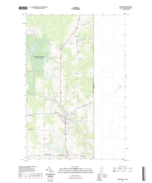 Limestone Maine US Topo Map Image