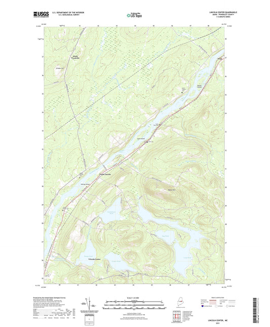 Lincoln Center Maine US Topo Map Image
