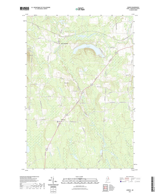 Linneus Maine US Topo Map Image
