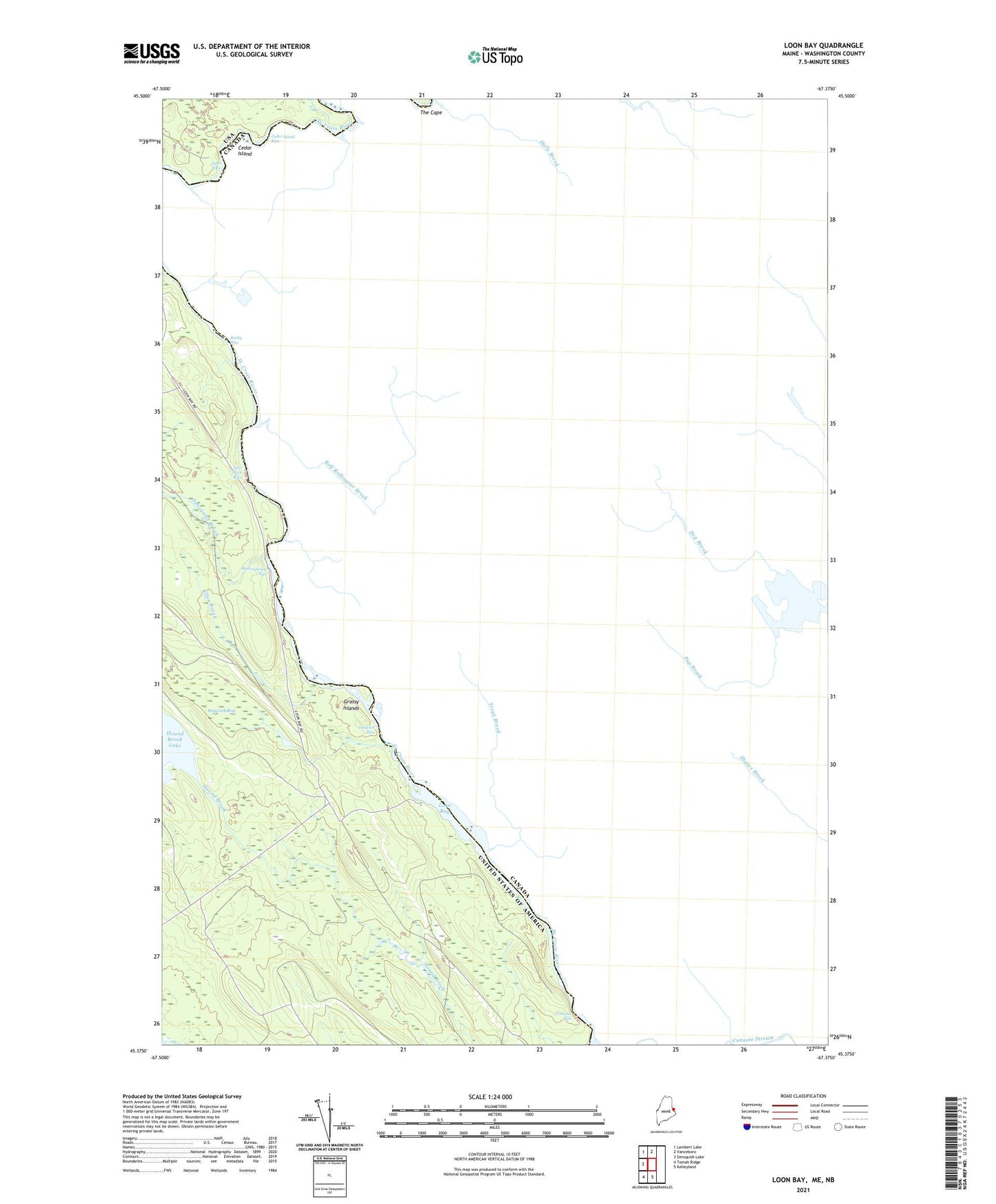 Loon Bay Maine US Topo Map Image