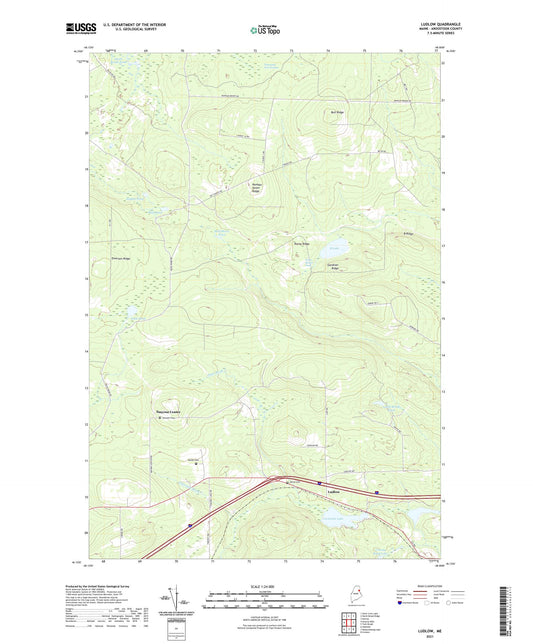 Ludlow Maine US Topo Map Image