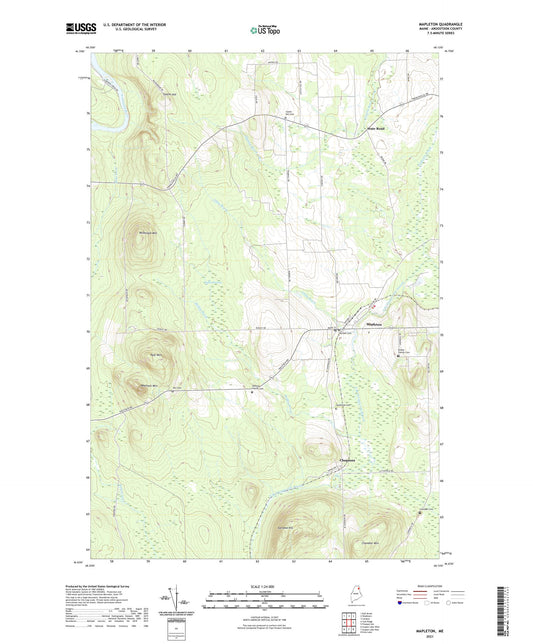 Mapleton Maine US Topo Map Image
