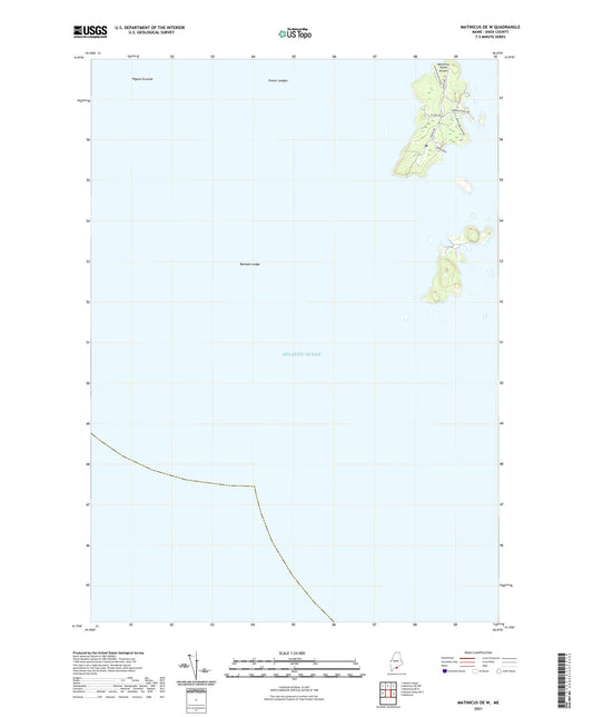 Matinicus OE W Maine US Topo Map Image