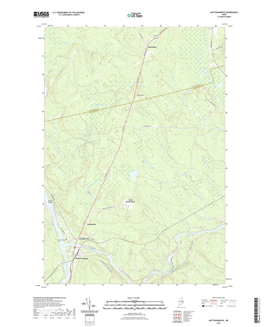 Mattawamkeag Maine US Topo Map Image