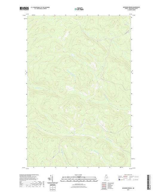 McKinnon Brook Maine US Topo Map Image
