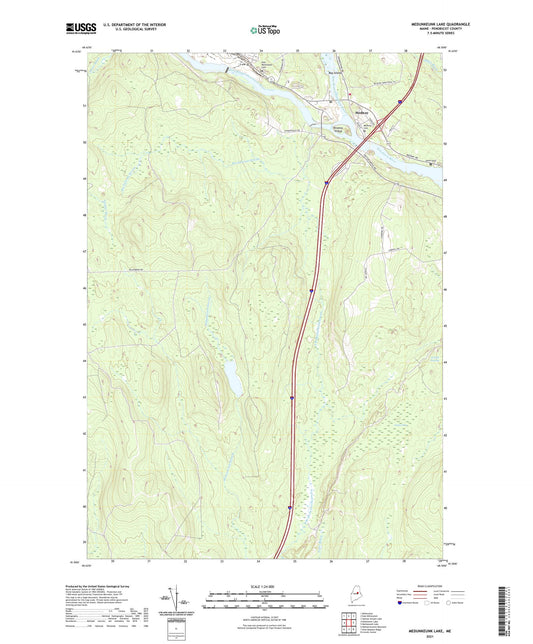 Medunkeunk Lake Maine US Topo Map Image