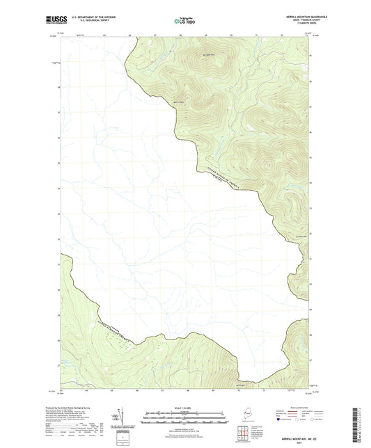 Merrill Mountain Maine US Topo Map Image