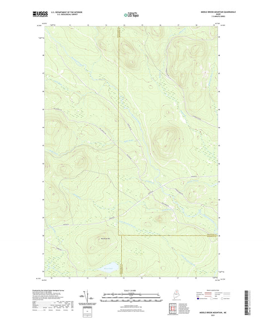 Middle Brook Mountain Maine US Topo Map Image