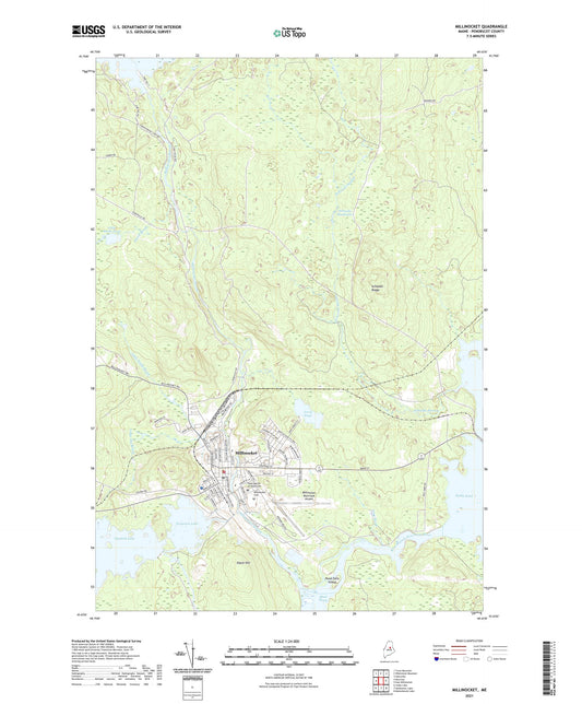 Millinocket Maine US Topo Map Image
