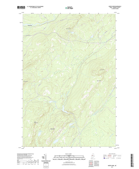 Misery Knob Maine US Topo Map Image