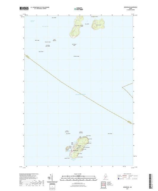 Monhegan Maine US Topo Map Image