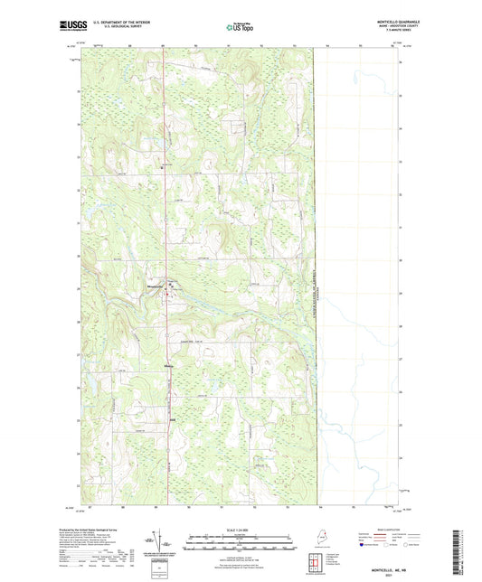 Monticello Maine US Topo Map Image