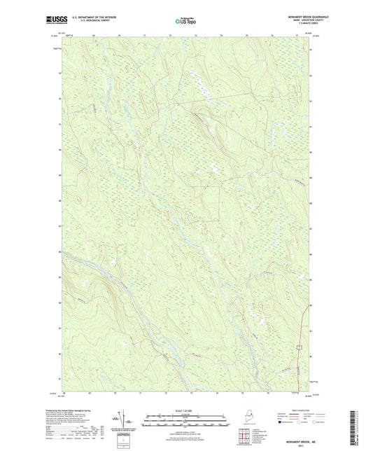 Monument Brook Maine US Topo Map Image