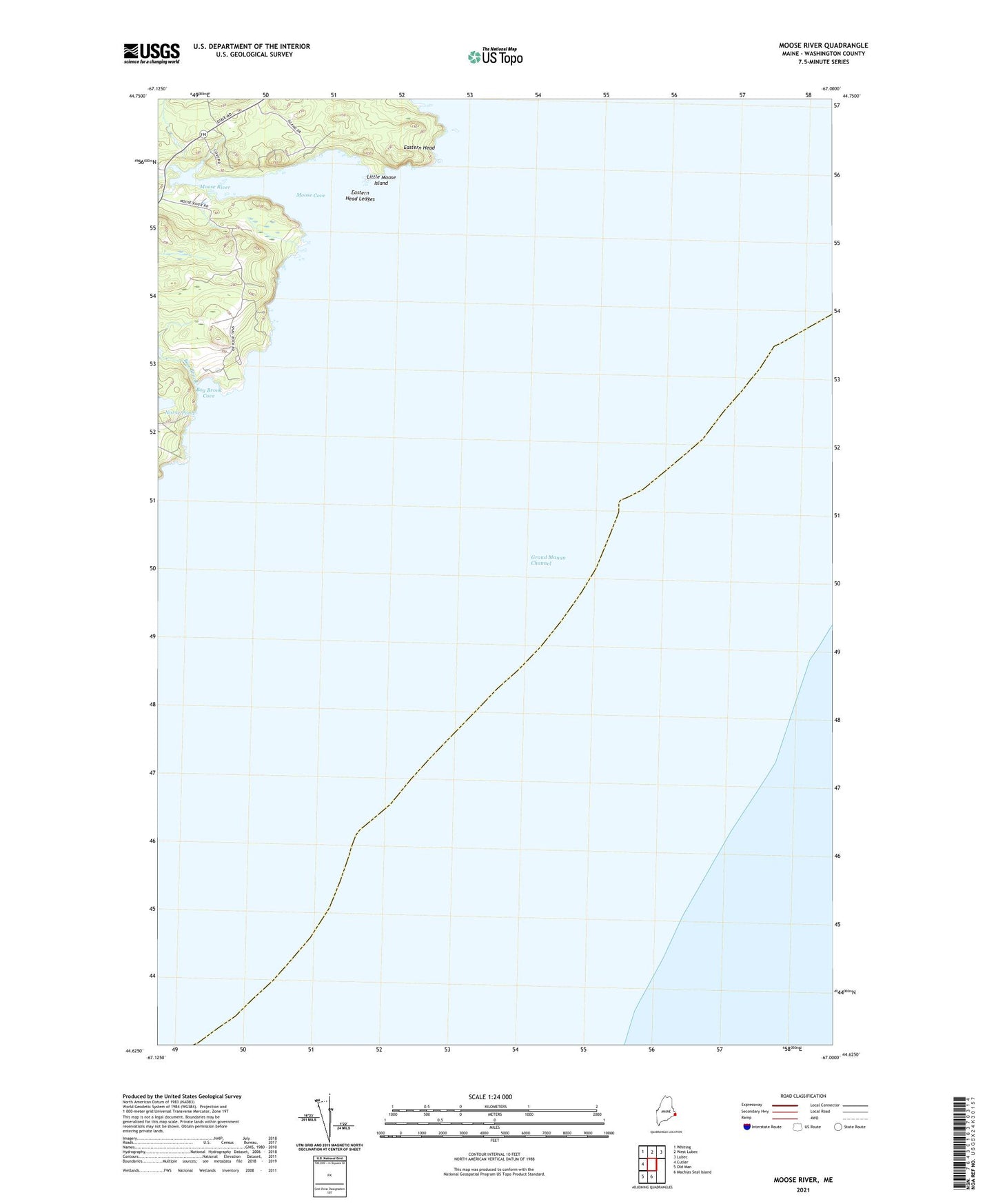 Moose River Maine US Topo Map Image