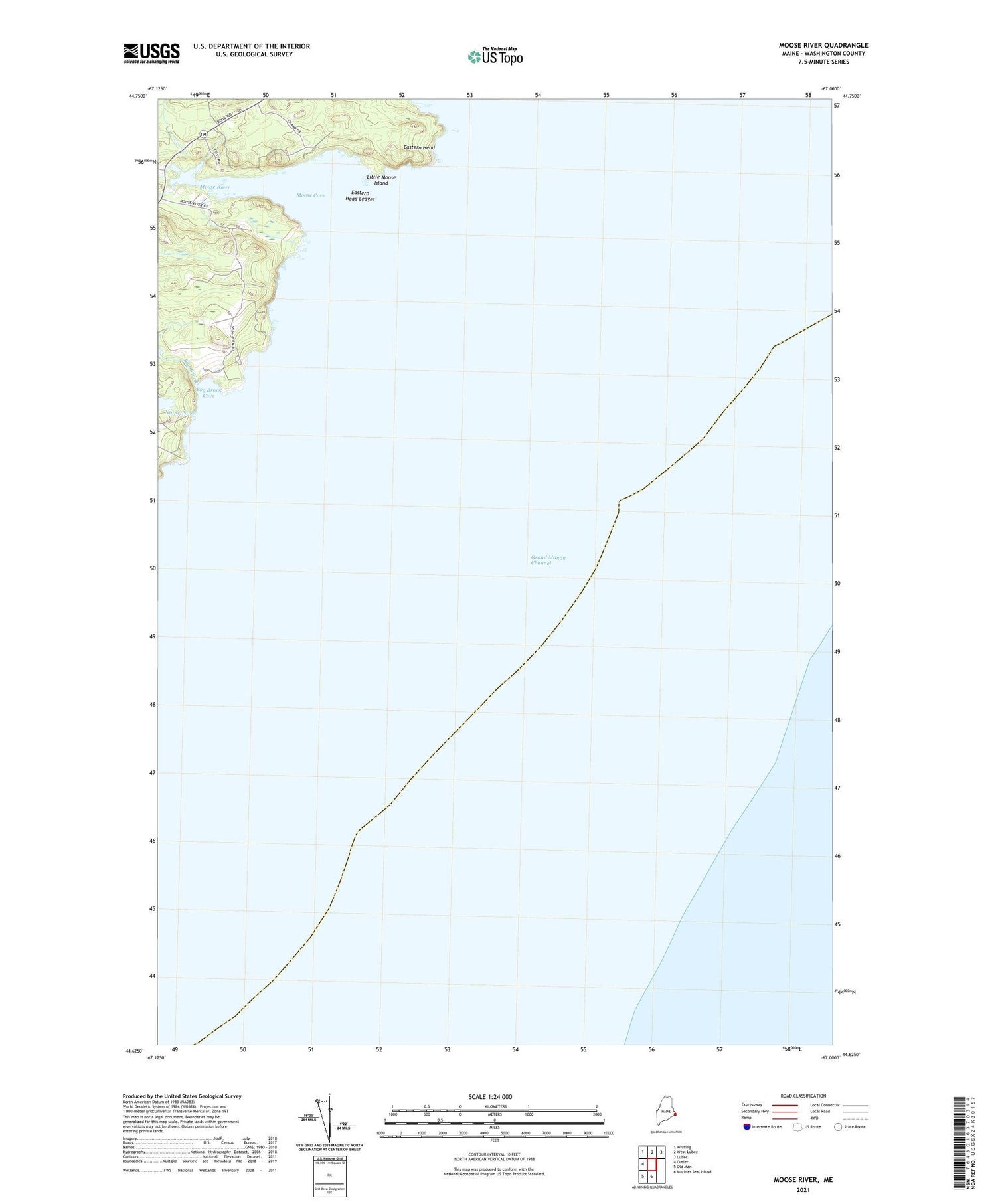 Moose River Maine US Topo Map Image