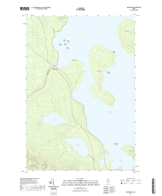 Moosehead Maine US Topo Map Image