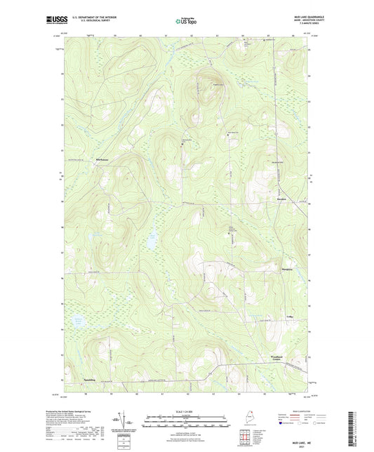 Mud Lake Maine US Topo Map Image